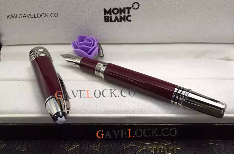 Replica Mont Blanc JFK John F. Kennedy Fountain Pen Red Resin Replica Mont Blanc JFK John F. Kennedy Fountain Pen Red Resin